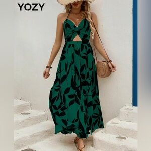 YOZY Women's Leaf Print Cut Out
Cami Sundresses